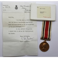 Elizabeth II Special Constabulary Long Service Medal in Box - Benjamin S. Thomas, Mid Wales Constabulary