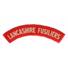 Lancashire Fusiliers (LANCASHIRE FUSILIERS) WW2 Printed Cloth Shoulder Title