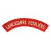 Lancashire Fusiliers (LANCASHIRE FUSILIERS) WW2 Printed Cloth Shoulder Title