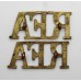 Pair of Royal Field Artillery (R.F.A.) Brass Shoulder Titles