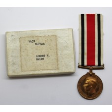 George VI Special Constabulary Long Service Medal in Box - Robert W. Smith, Durham Constabulary