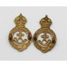 Pair of Notts Sherwood Rangers Yeomanry Collar Badges - King's Crown