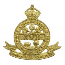 Canadian Prince Edward Island Regiment Cap Badge - King's Crown