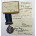 General Service Medal (Clasp - Malaya) - Pte. A.E. Long, Royal Army Service Corps