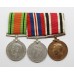 WW2 Defence & War Medal and George VI Special Constabulary Long Service Medal Group of Three - Leonard R. Sheppard