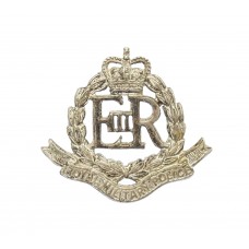 Royal Military Police Officer's Silvered Collar Badge - Queen's C