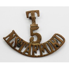 5th Territorial Bn. North Staffordshire Regiment (T/5/N.STAFFORD) Shoulder Title