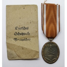 German WW2 West Wall Medal with Original Issue Packet