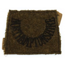 Northamptonshire Regiment (NORTHAMPTONSHIRE) WW2 Cloth Slip On Shoulder Title