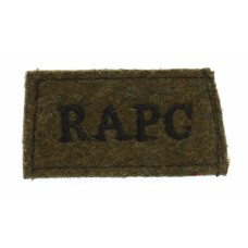 Royal Army Pay Corps (R.A.P.C.) WW2 Cloth Slip On Shoulder Title