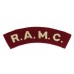 Royal Army Medical Corps (R.A.M.C.) Cloth Shoulder Title