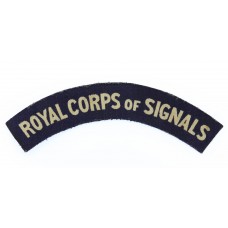 Royal Corps of Signals (ROYAL CORPS OF SIGNALS) WW2 Printed Shoulder Title