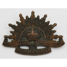 Australian Commonwealth Military Forces Slouch Hat Badge - King's Crown