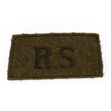 Royal Scots (R.S.) WW2 Cloth Slip On Shoulder Title