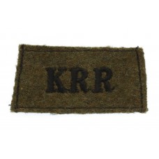 King's Royal Rifle Corps (K.R.R.) WW2 Cloth Slip On Shoulder Title