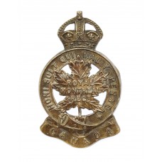 Canadian Royal Montreal Regiment Cap Badge - King's Crown