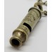 Metropolitan Police 'The Metropolitan' Patent Numbered Whistle & Chain - No. 027322