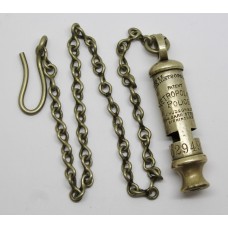 Metropolitan Police 'The Metropolitan' Patent Numbered Whistle & Chain - No. 029492