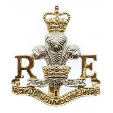 Royal Monmouthshire Royal Engineers Anodised (Staybrite) Cap Badge