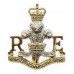 Royal Monmouthshire Royal Engineers Anodised (Staybrite) Cap Badge