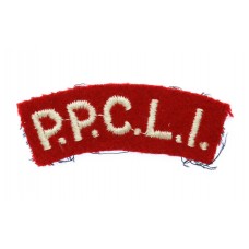 Princess Patricia's Canadian Light Infantry (P.P.C.L.I.) Cloth Shoulder Title