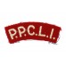 Princess Patricia's Canadian Light Infantry (P.P.C.L.I.) Cloth Shoulder Title