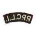 Princess Patricia's Canadian Light Infantry (P.P.C.L.I.) Cloth Shoulder Title