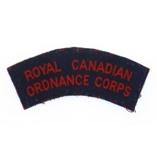 Royal Canadian Ordnance Corps (ROYAL CANADIAN/ORDNANCE CORPS) Printed Shoulder Title