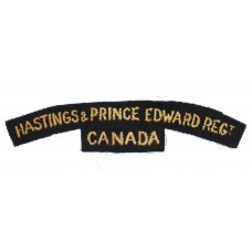 Canadian Hasting & Prince Edward Regiment (HASTINGS & PRINCE EDWARD REGT/CANADA) Cloth Shoulder Title