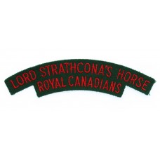 Lords Strathcona's Horse Royal Canadians (LORD STRATHCONA'S HORSE/ROYAL CANADIANS) Cloth Shoulder Title