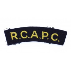 Royal Canadian Army Pay Corps (R.C.A.P.C.) Cloth Shoulder Title