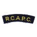 Royal Canadian Army Pay Corps (R.C.A.P.C.) Cloth Shoulder Title