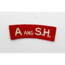 Argyll & Sutherland Highlanders (A AND S.H.) Cloth Shoulder Title
