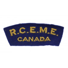 Royal Canadian Electrical Mechanical Engineers (R.C.E.M.E./CANADA) Cloth Shoulder Title