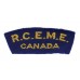 Royal Canadian Electrical Mechanical Engineers (R.C.E.M.E./CANADA) Cloth Shoulder Title