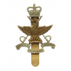 Mobile Defence Corps Cap Badge - Queen's Crown