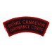 Royal Canadian Ordnance Corps (ROYAL CANADIAN / ORDNANCE CORPS) Cloth Shoulder Title
