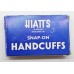 Hiatts Snap-On Police Handcuffs in Original Box with Key