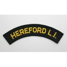 Hereford Light Infantry (HEREFORD L. I.) Cloth Shoulder Title