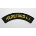 Hereford Light Infantry (HEREFORD L. I.) Cloth Shoulder Title