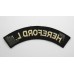 Hereford Light Infantry (HEREFORD L. I.) Cloth Shoulder Title