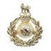 Royal Marines Anodised (Staybrite) Cap Badge - Queen's Crown