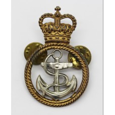 Royal Navy Petty Officer's Bi-Metal Cap Badge - Queen's Crown