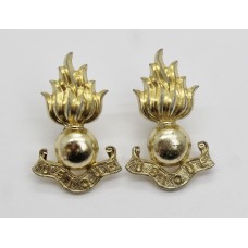 Pair of Royal Engineers (R.E.) Anodised (Staybrite) Collar Badges