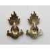 Pair of Royal Engineers (R.E.) Anodised (Staybrite) Collar Badges