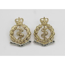 Pair of Royal Army Medical Corps (R.A.M.C.) Anodised (Staybrite) Collar Badges