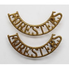 Pair of Sherwood Foresters Notts. & Derby Regiment (FORESTERS) Shoulder Titles