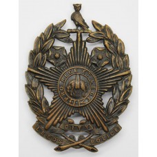 Leeds City Police Blackened Brass Helmet Plate