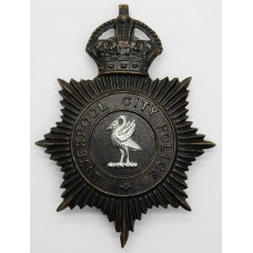 Liverpool City Police Night Helmet Plate - King's Crown