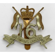 16th/5th Queen's Lancers Cap Badge - Queen's Crown